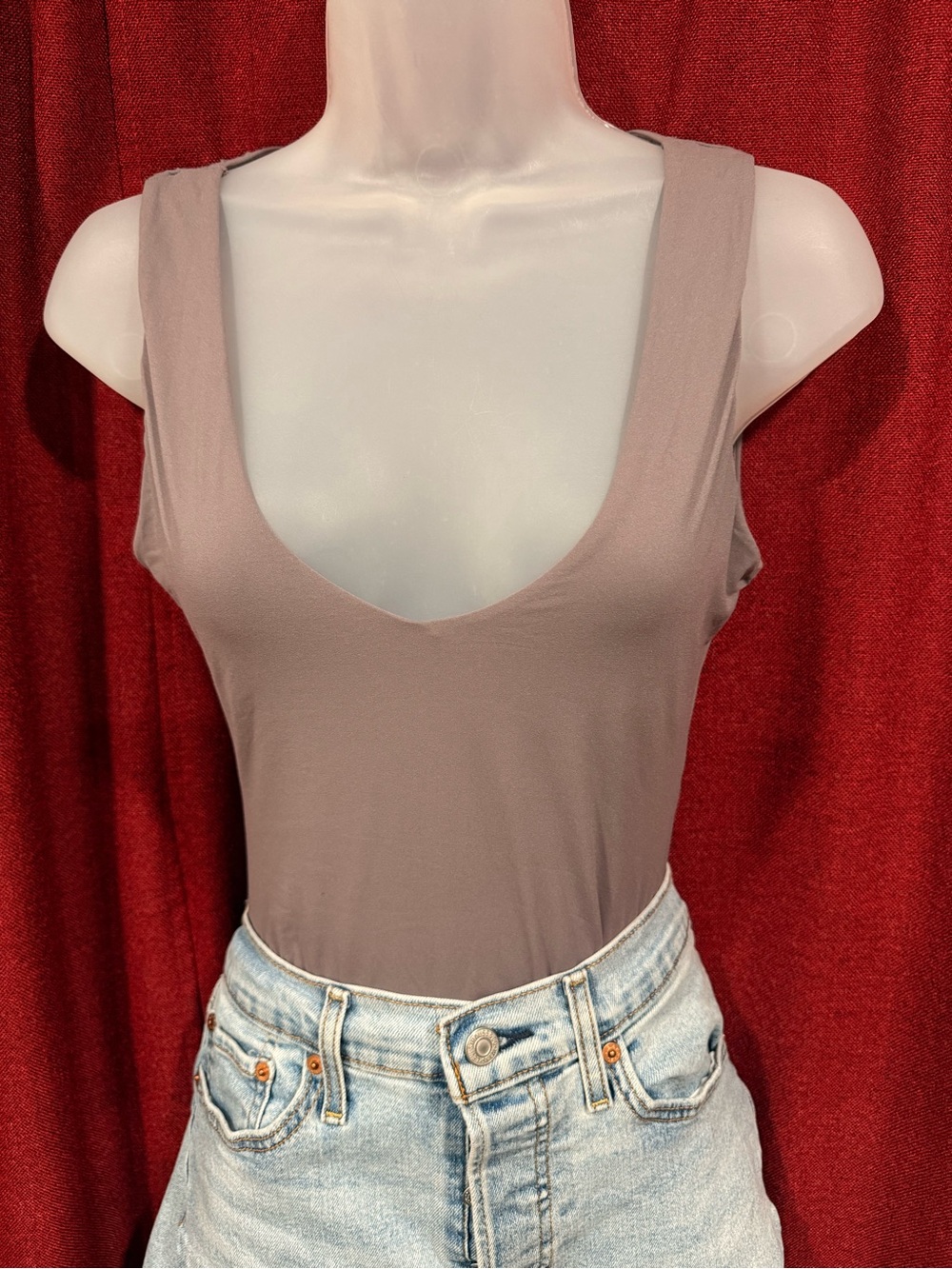 Women’s Scoop Neck Tank Top in Mauve super soft & has stretch!